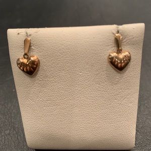 Gold heart earrings